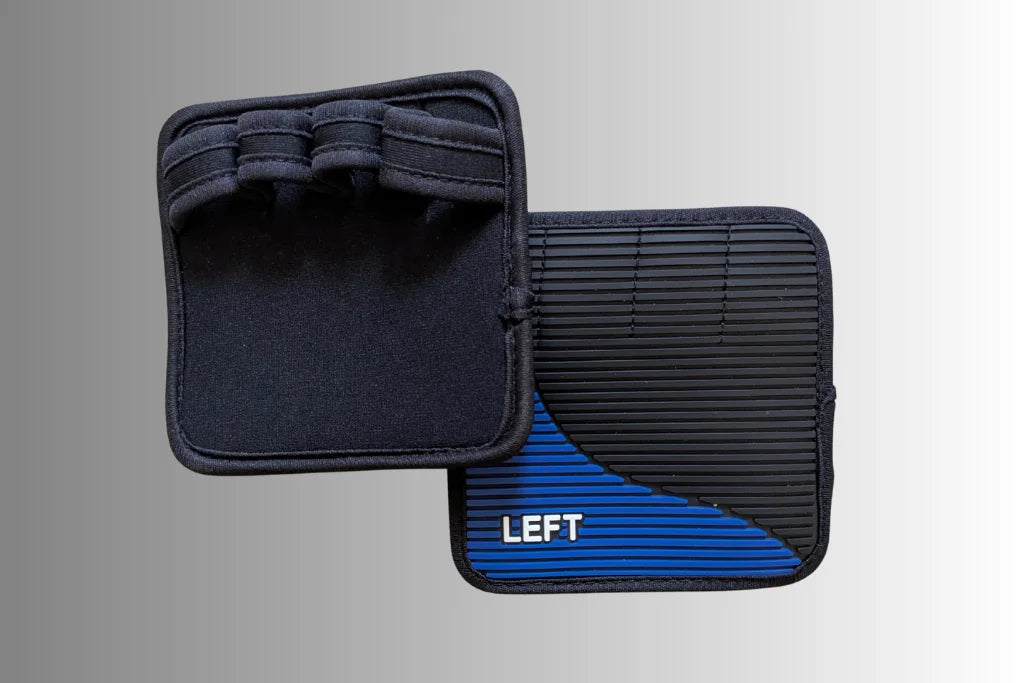 Black and Bue Color Gym Hand Grip Pads