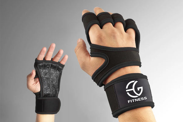 Black Color Gym Gloves in Pakistan with Wrist Wraps