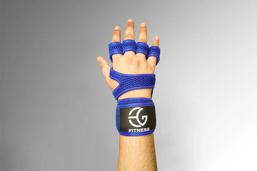 Mesh One Color Slingshot Weightlifting Gym Gloves With Fitness Wrist Wraps