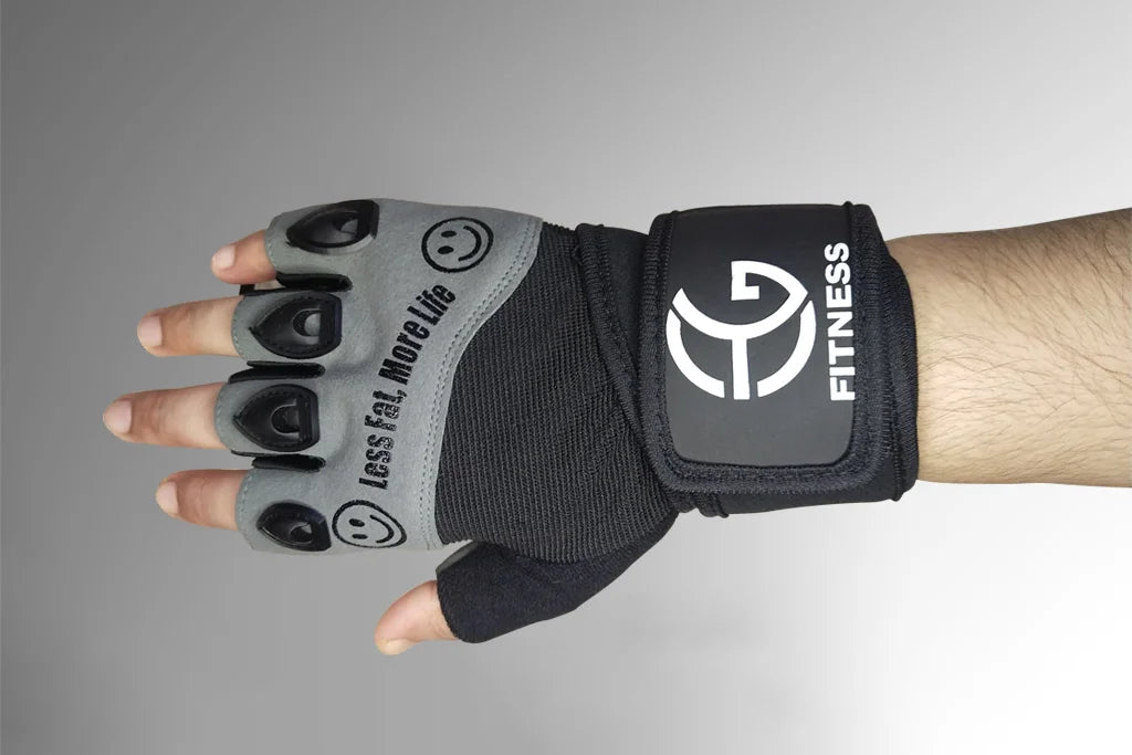 Rubber Knuckels Gym Gloves with added support for protection and firm grip